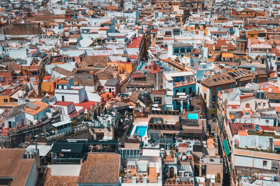 aerial photography of city