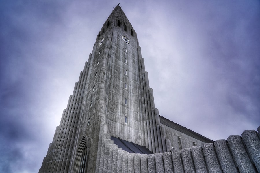 gray concrete building under blue sky