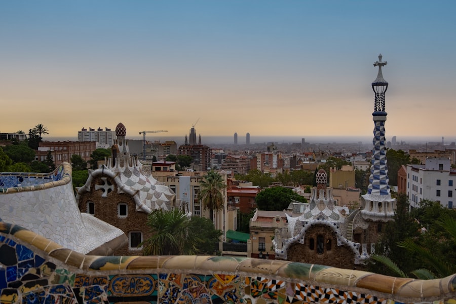 A view of a city from a high point of view