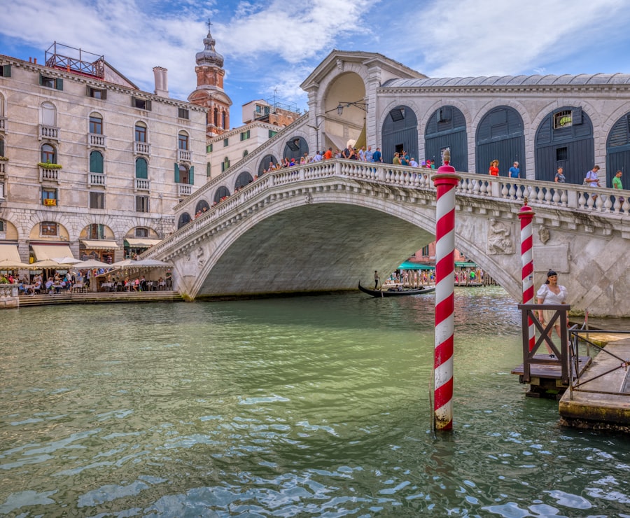 a bridge over a body of water
