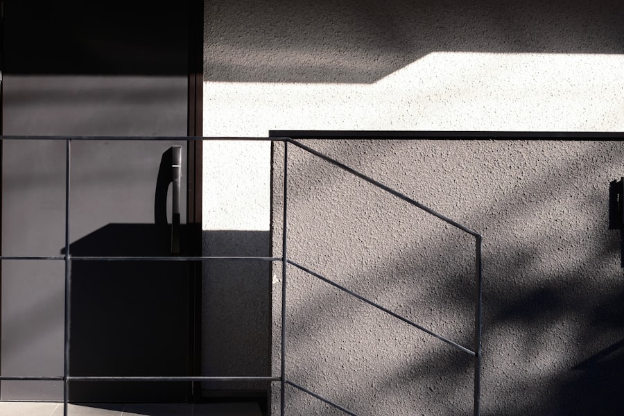 Modern architectural details with strong light and shadow