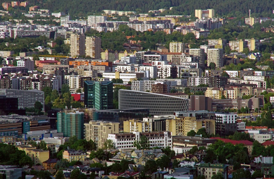 a city with a lot of tall buildings