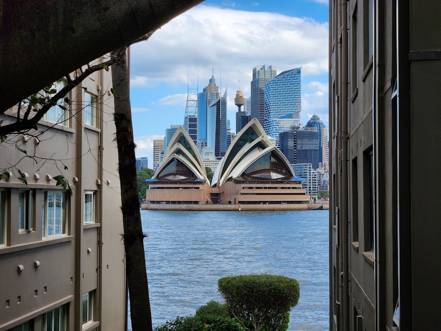 a view of the sydney opera house from across the water