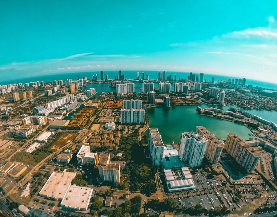 high rise buildings near ocean